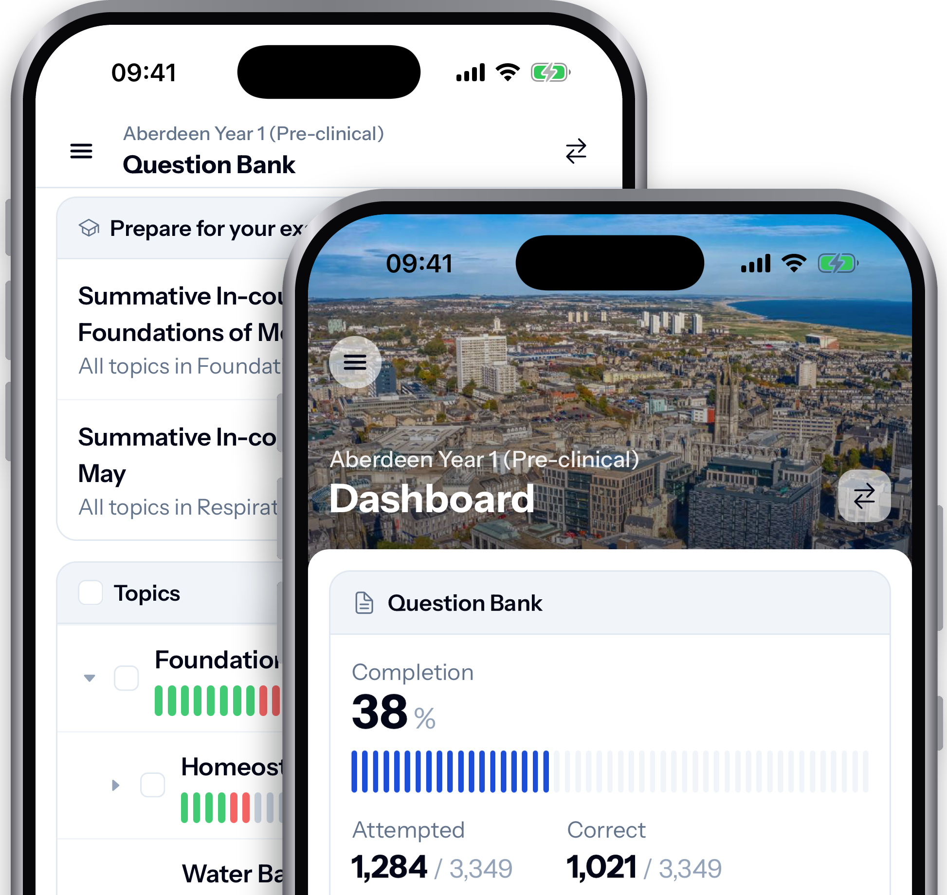 Mobile app screenshots